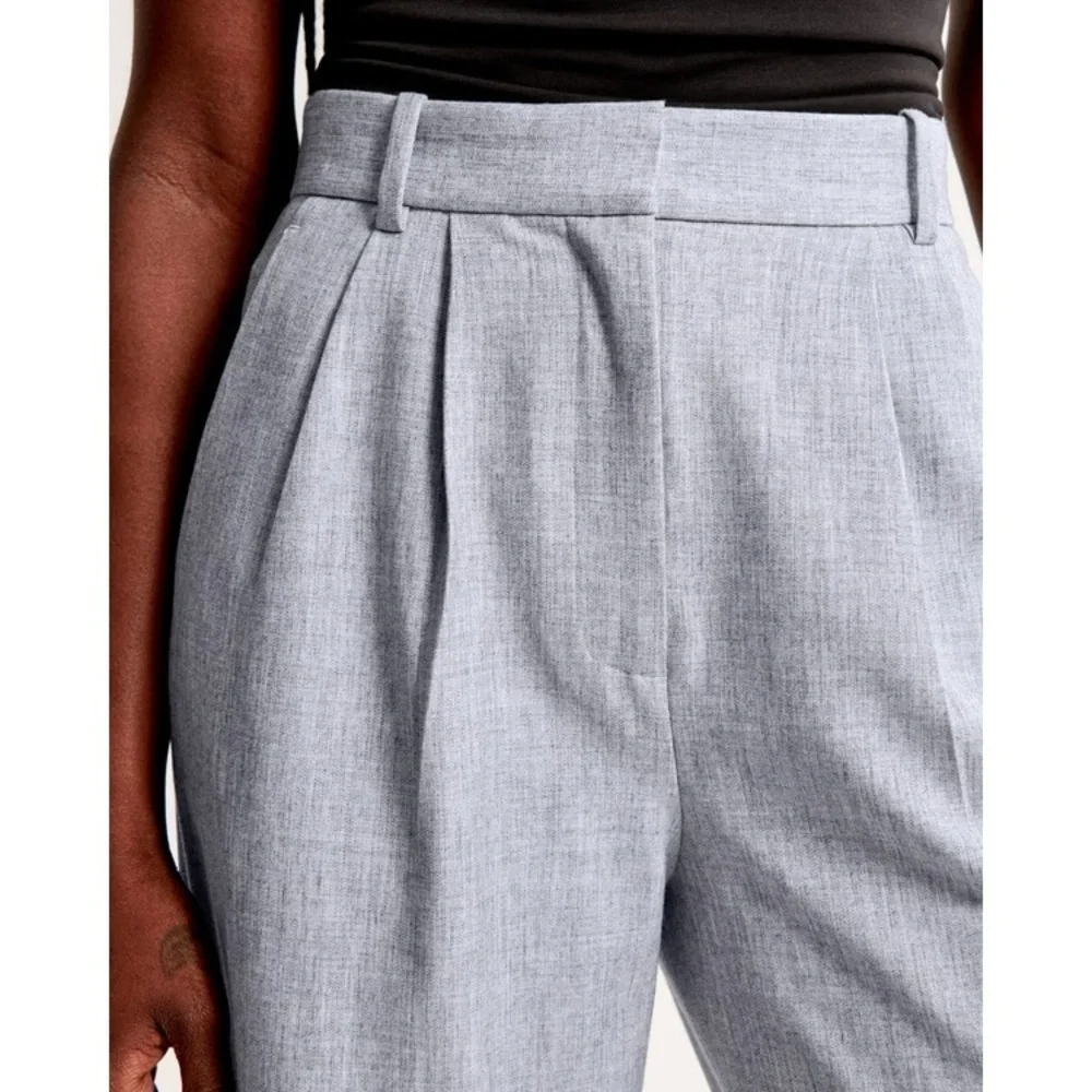 A&F Sloane Tailored Wide Leg Pant - Grey - 18